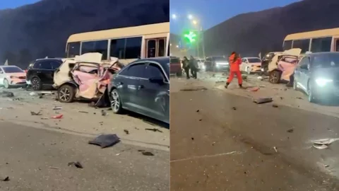 崇礼梧桐大道吊车车祸